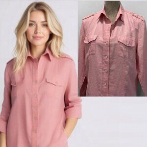 Allison Daley Pink Button Down Shirt size 10